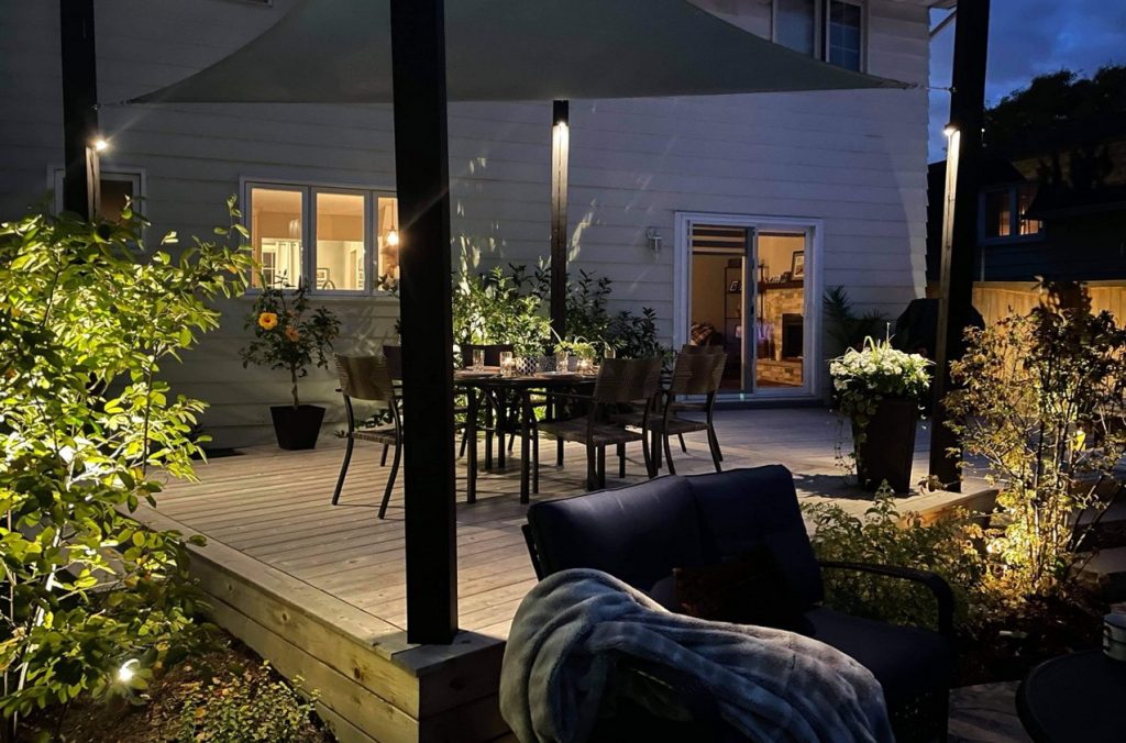 Welwyn Wong Landscape Design night lighting ottawa backyard