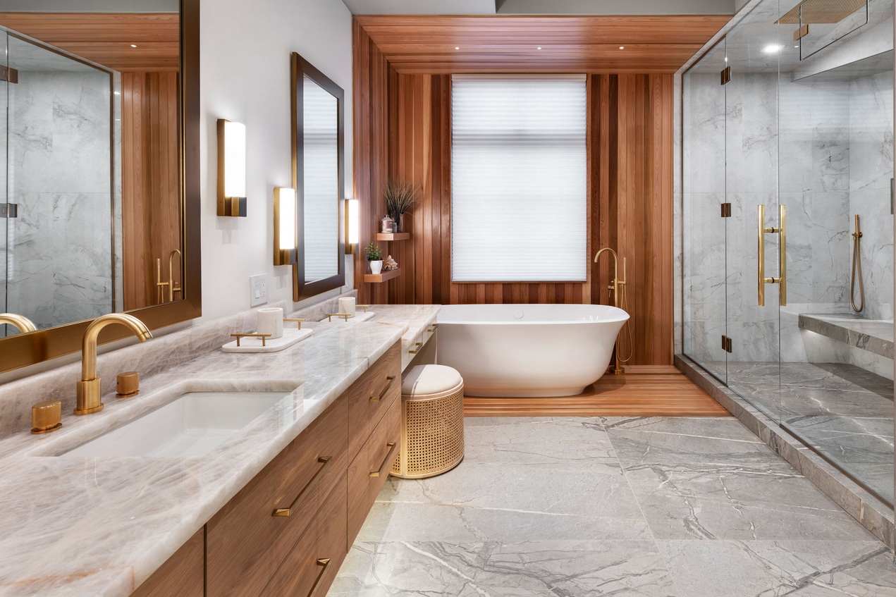 2024 Round 5 All Things Home People's Choice Award Ottawa bathroom Laurysen Kitchens Peridot Design & Build