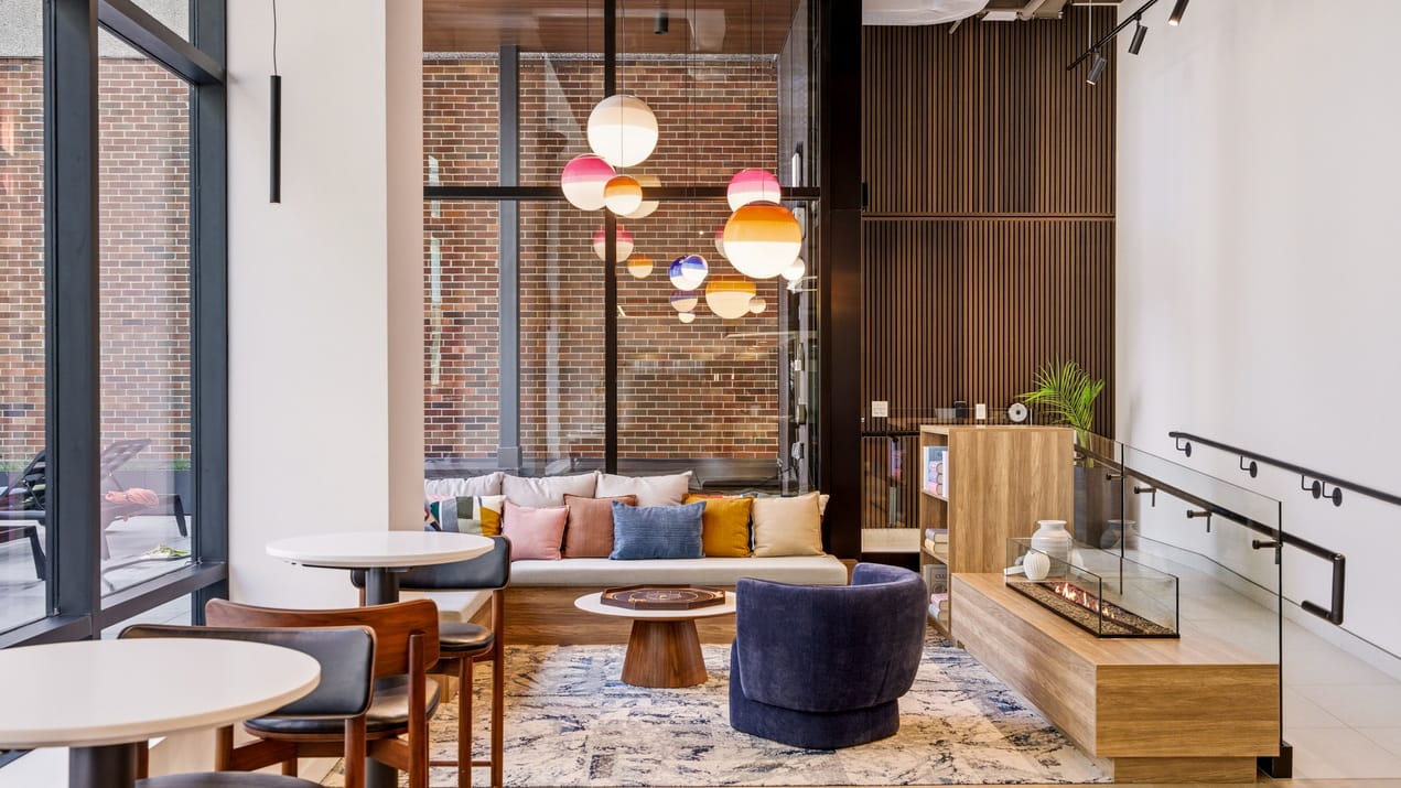 lounge area at 360 Laurier