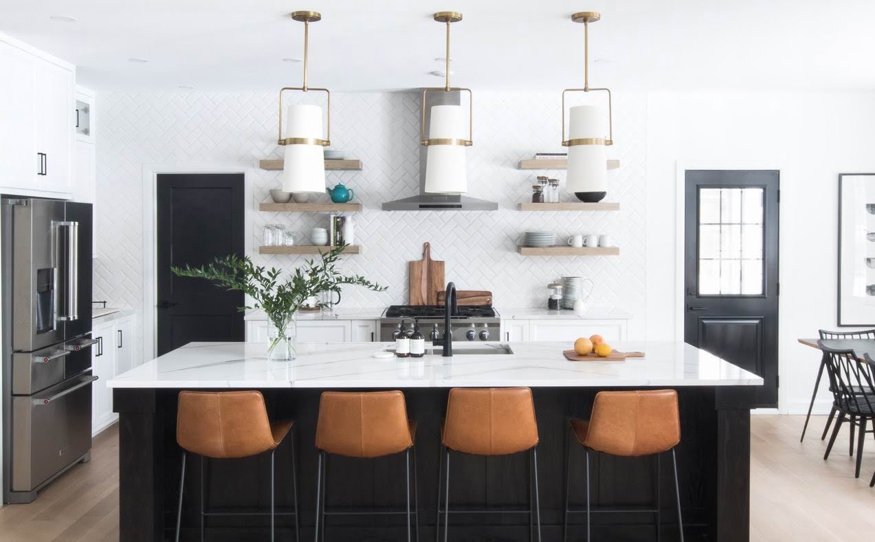 2019 NKBA awards two-tone kitchen open shelving