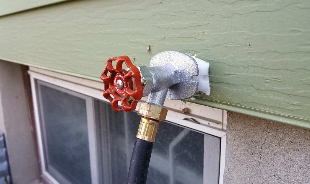Drain exterior faucets before freeze-up