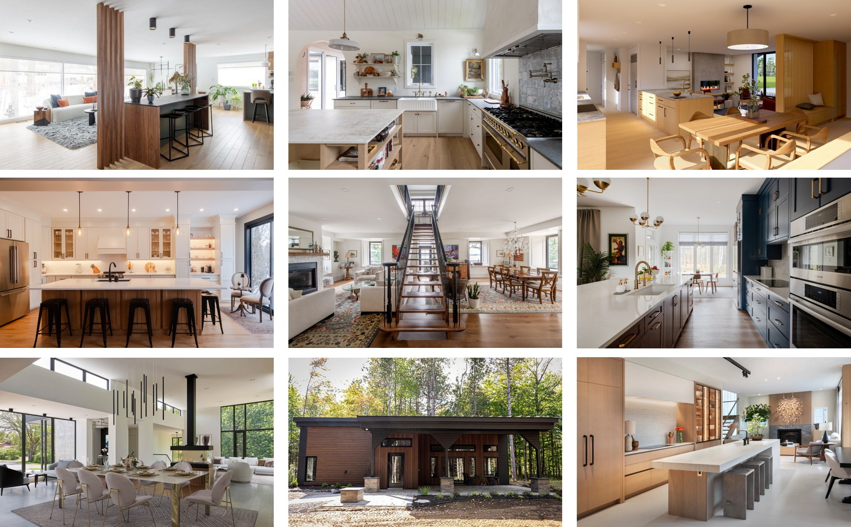 collage of featured projects by Ottawa-area renovators, custom builders and suppliers