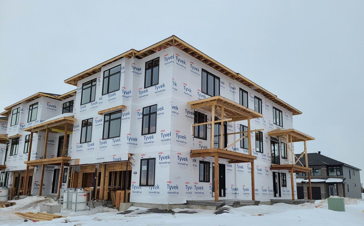 February 2022 new-home sales stacked townhome construction Richcraft Mapleton Ottawa