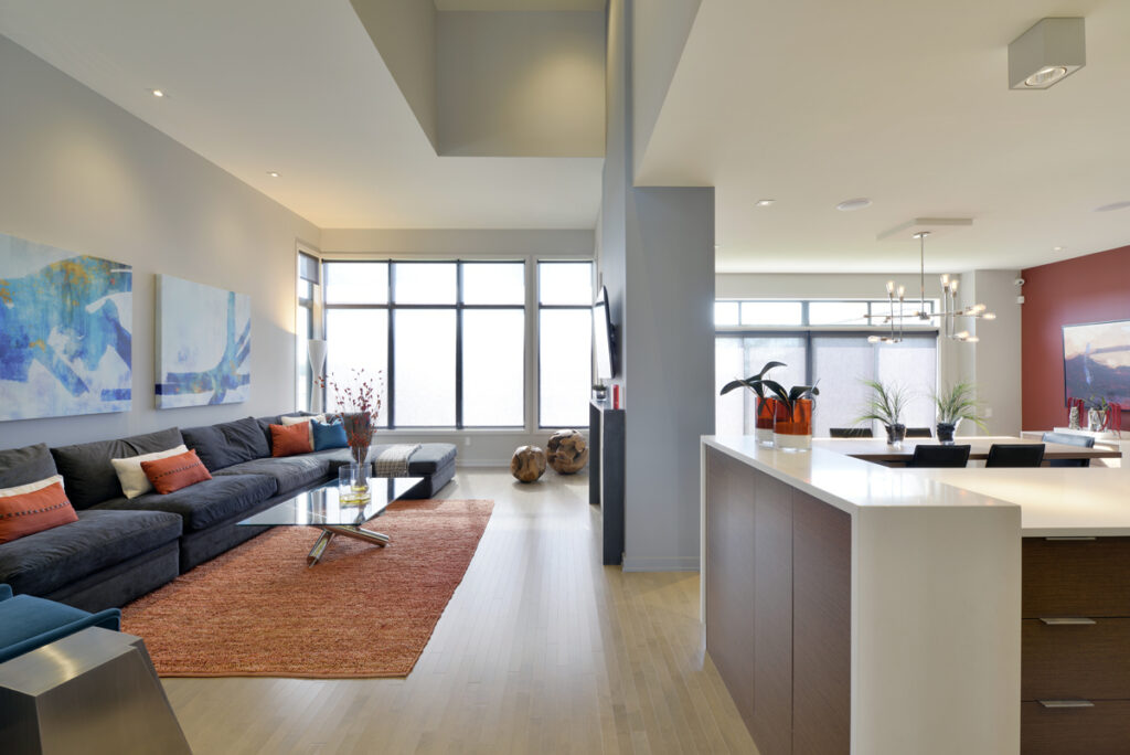 HN Homes open concept living room Ottawa homes