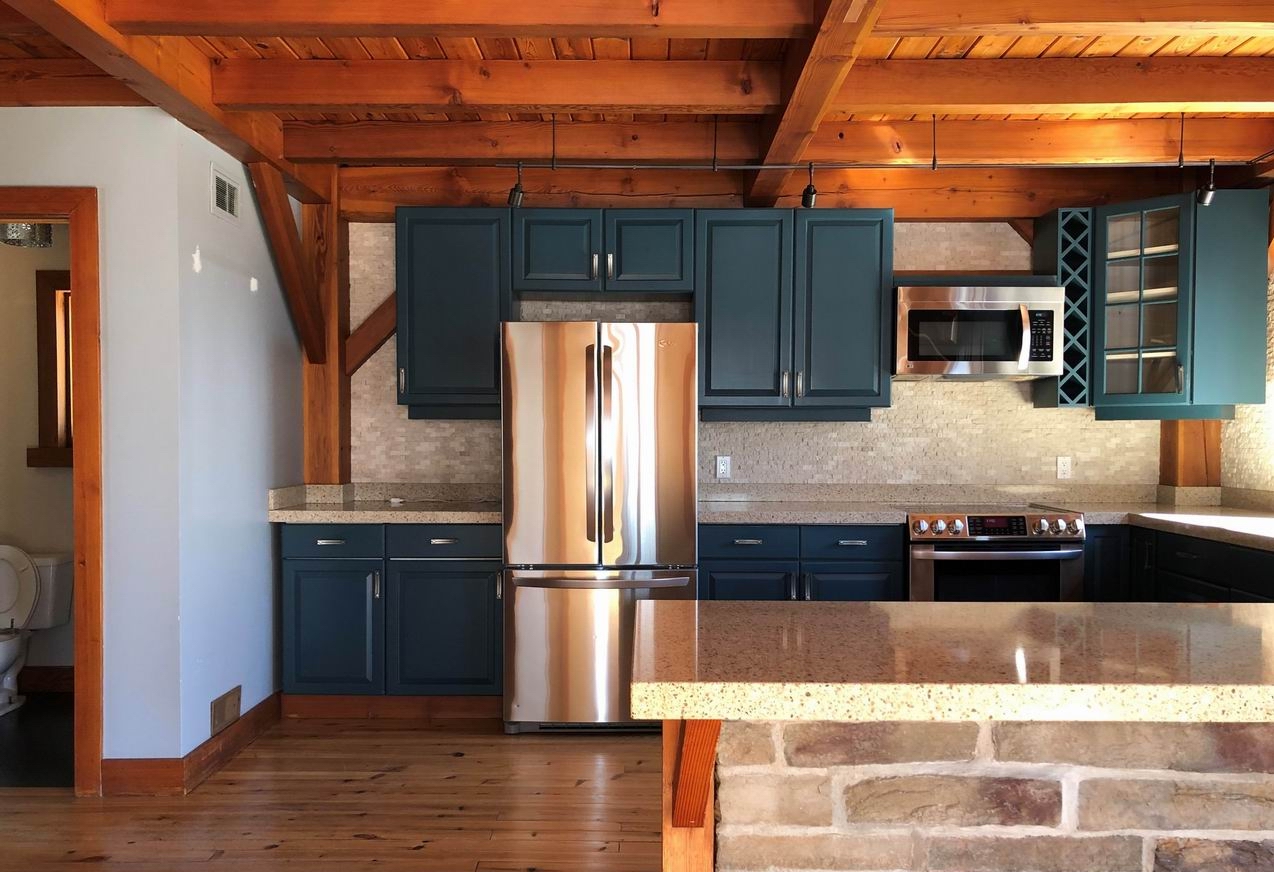 post and beam kitchen