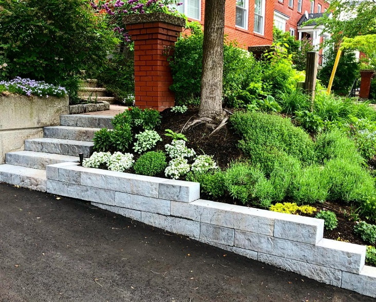 life long landscaping ottawa outdoor spaces front yard retaining wall grass-less