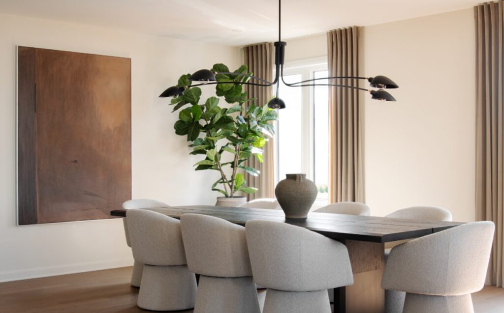 Photo of The Southwood model home dining room at Minto's Mahogany community in Manotick.