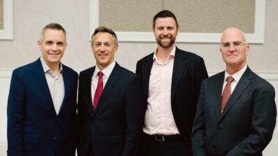 2026 mayoral candidates Mark Sutcliffe, Neil Saravanamuttoo, Alex Lawson and Jeff Leiper debated housing issues at event hosted by GOHBA and OREB.