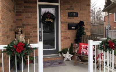 Christmas porch makeover Sue Pitchforth