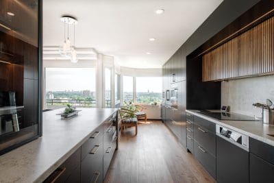 Photo of quartz countertop which Potvin Construction is a timeless kitchen feature.
