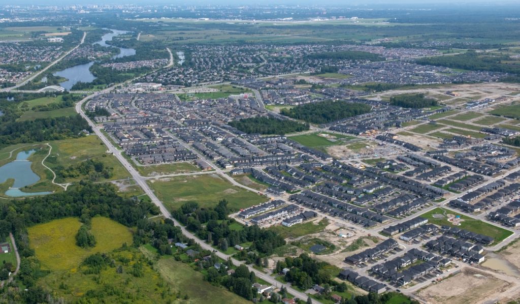 HN Homes Riverside South aerial Ottawa housing