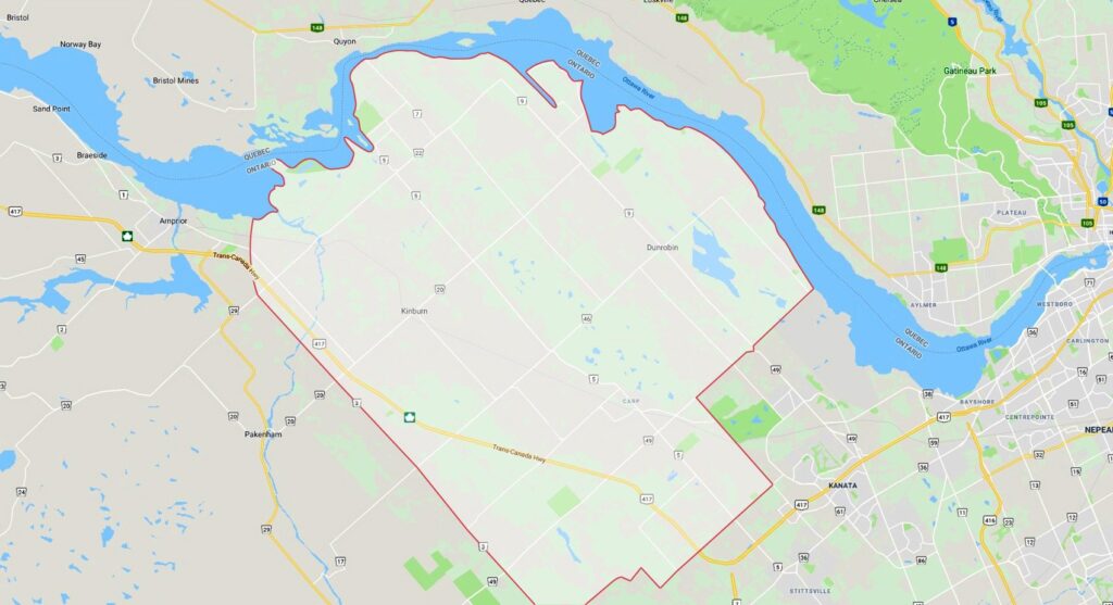 Map of West Carleton, city of Ottawa