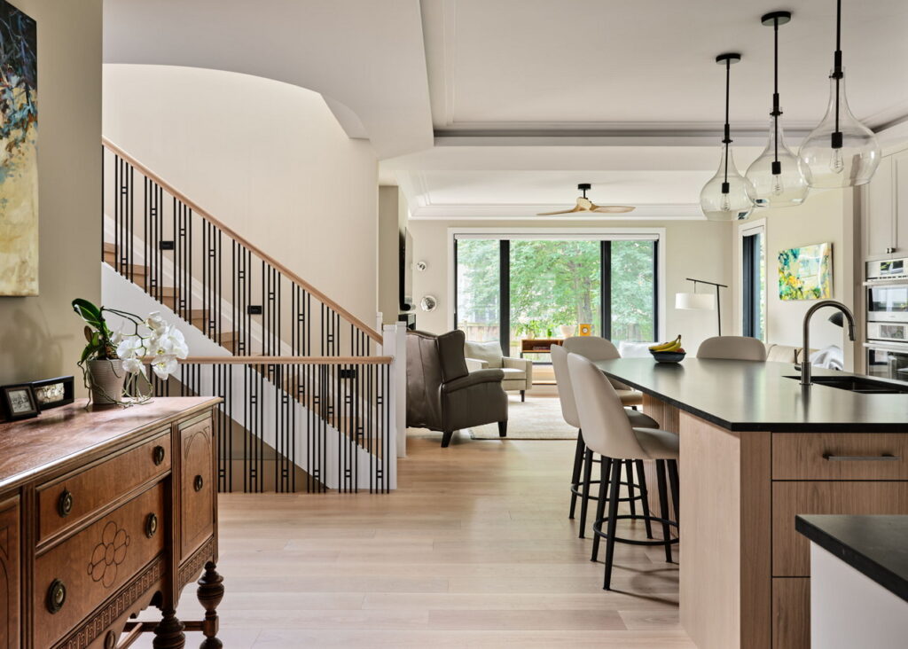 open-concept main floor of a custom home by Amsted Design-Build