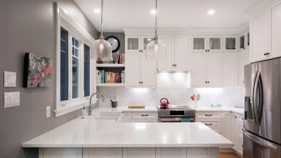 lighting amsted design-build Ottawa homes renovations kitchen
