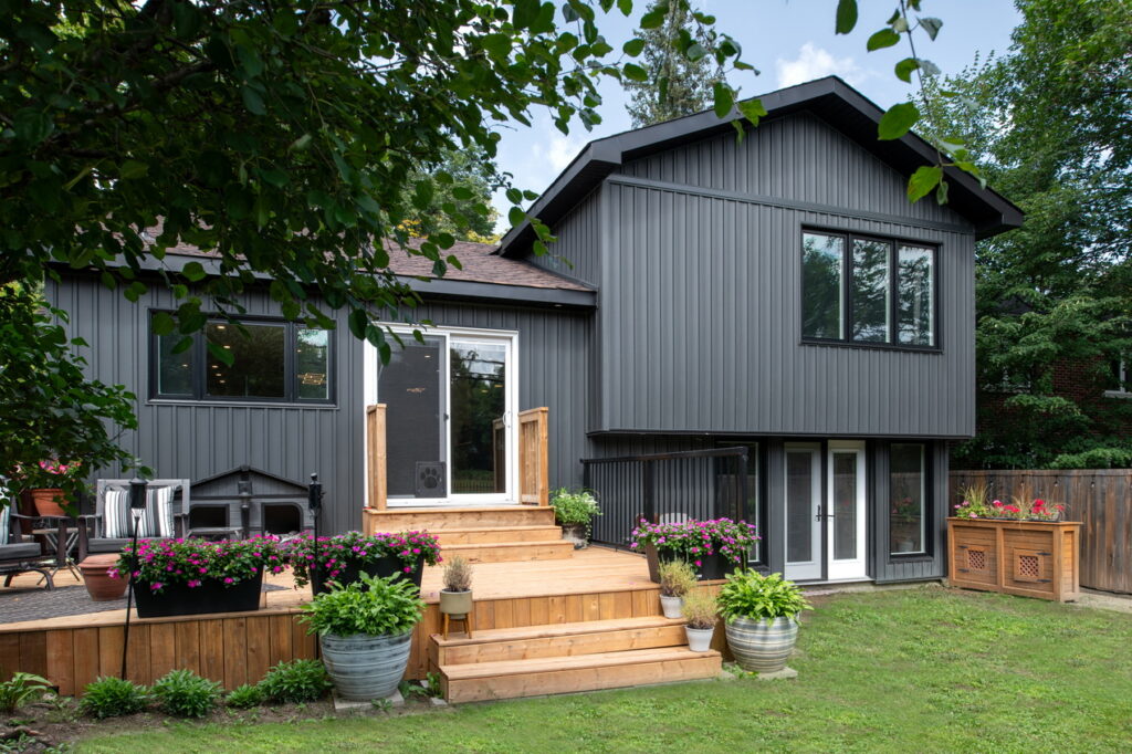 exterior of a renovation by Amsted Design-Build showing the rear addition