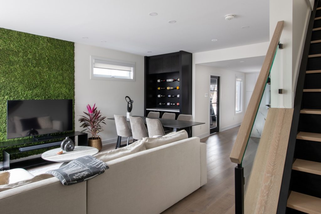 Amsted in the 2025 renotour parade of homes ottawa renovations living room moss wall