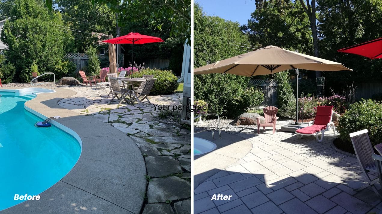Artistic Landscape Designs before and after backyard pool patio
