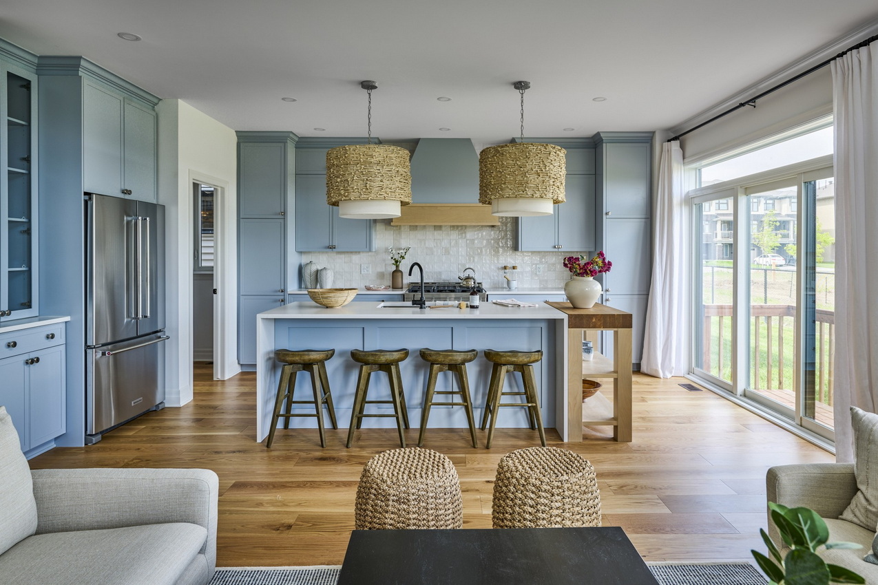 ottawa homes blue kitchen coastal