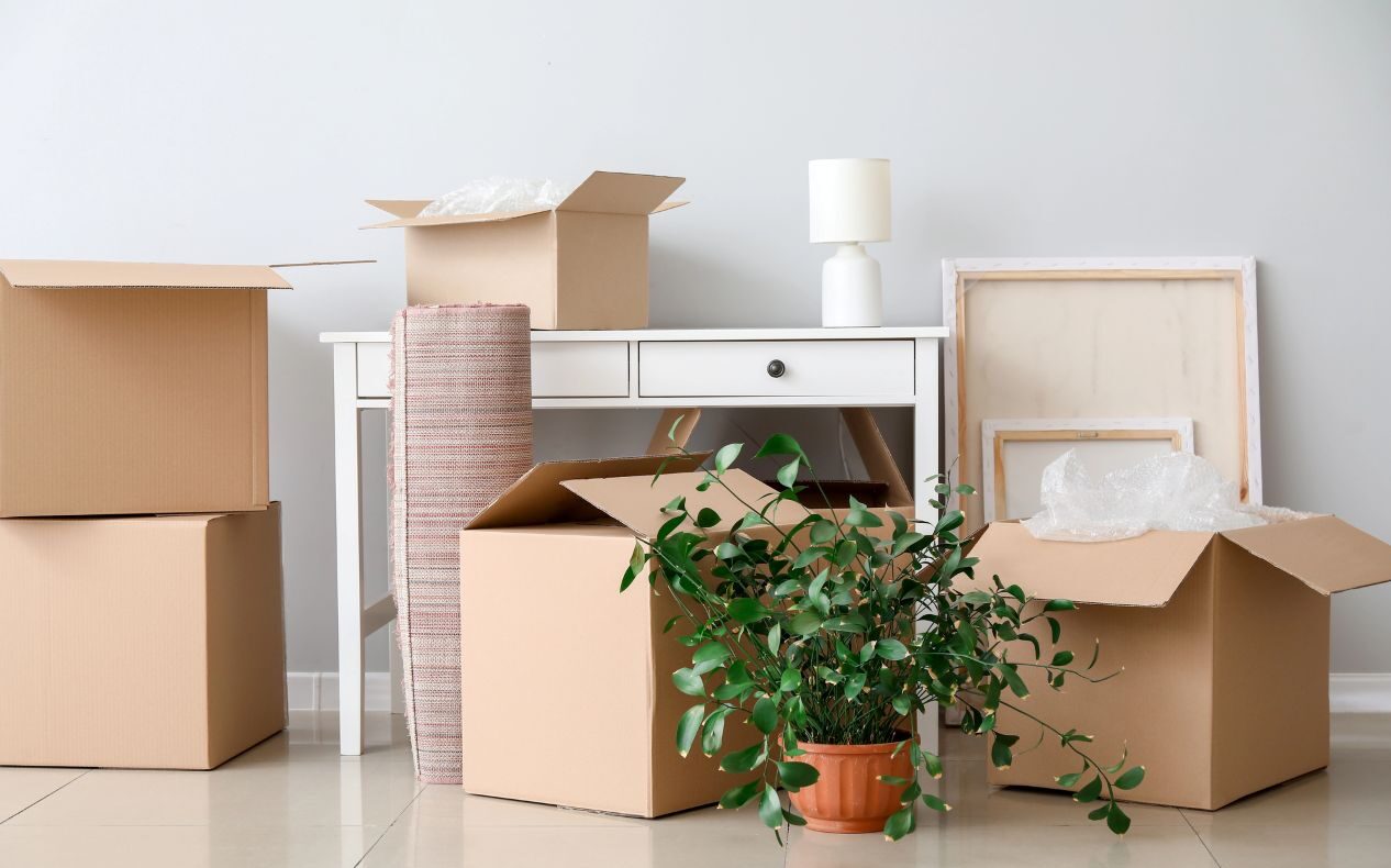 photo showing packing up home when downsizing to a smaller home