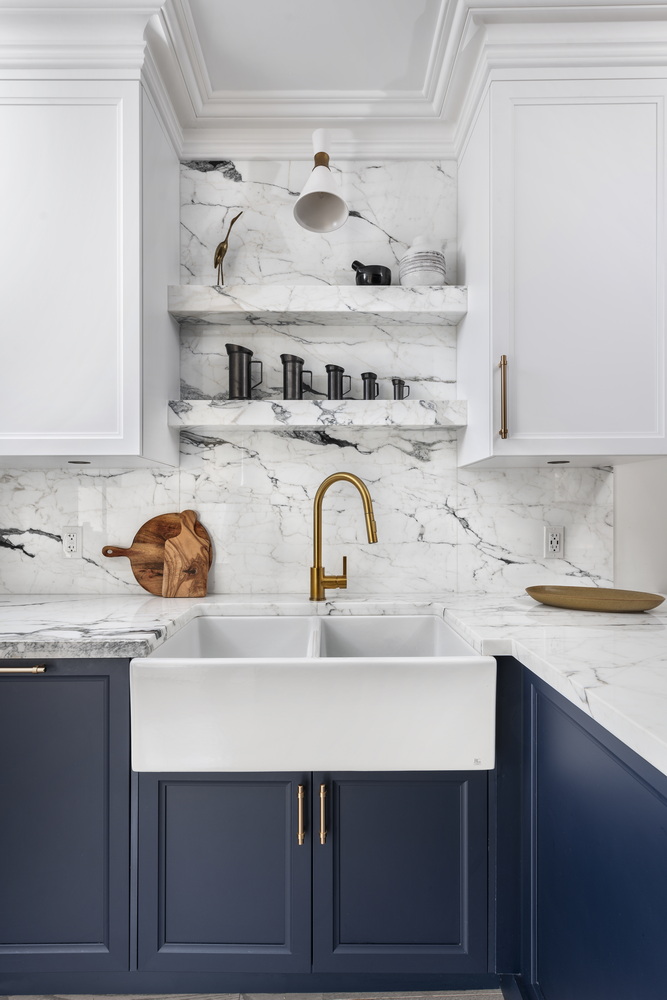 stone countertops Laurysen Kitchens Ottawa renovations custom marble apron sink backsplash