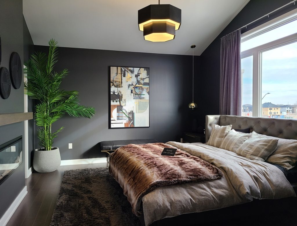 claridge homes ottawa new homes singles bedroom fireplace black walls dooks riverside south