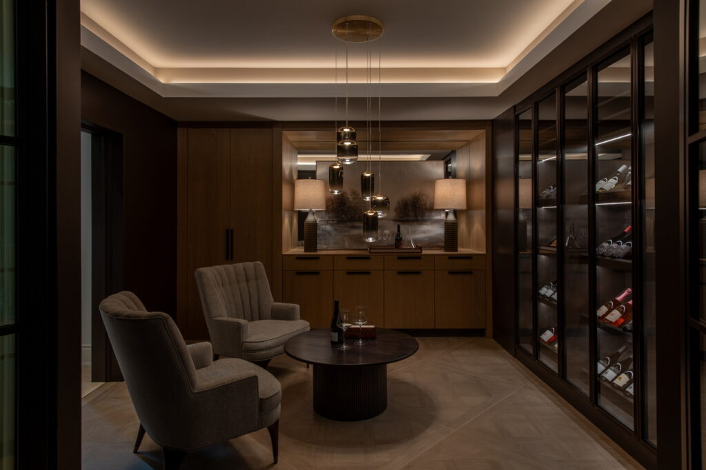 wine room in the 2026 Minto dream home