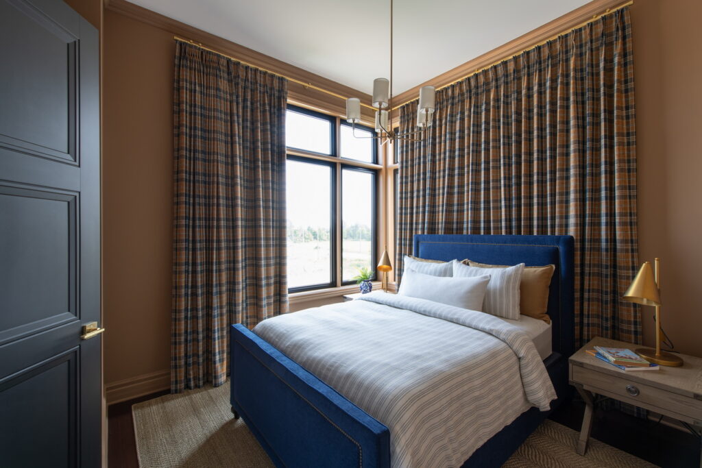 cheo lottery minto bedroom plaid curtains caramel wall colour