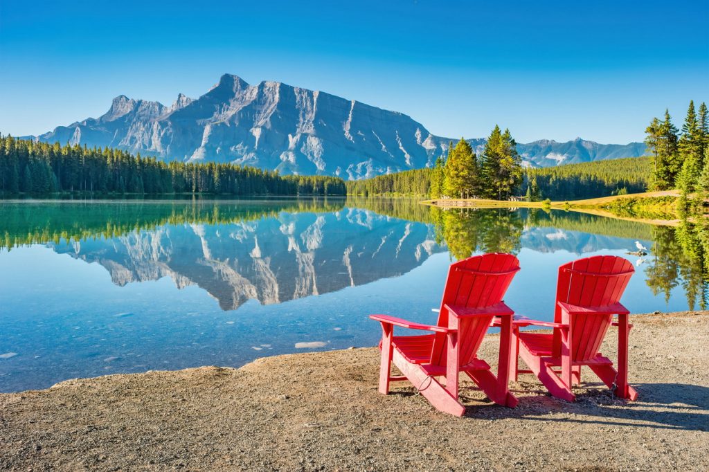 Canada red colour FIP dulux mountains muskoka chairs adirondack lake
