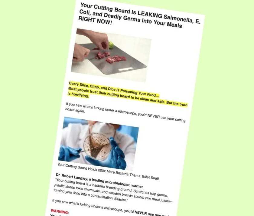 steve maxwell email ad cutting boards