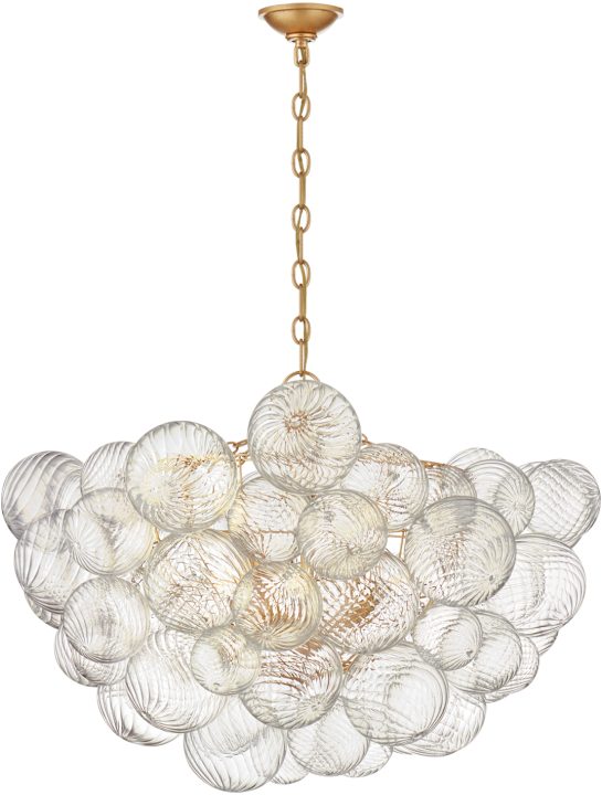 clear glass globe chandelier