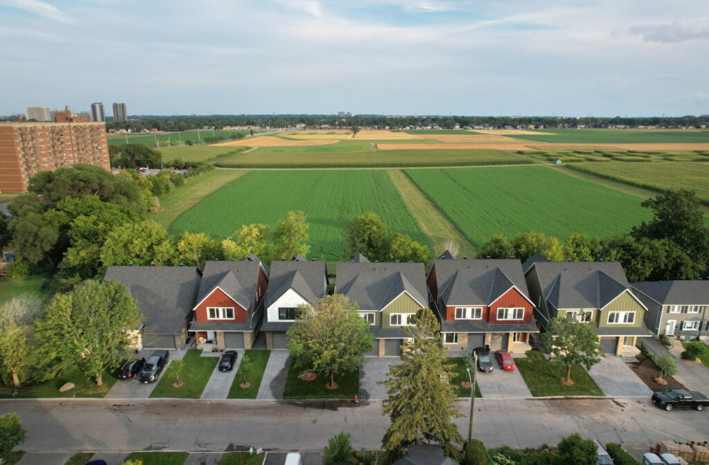 aerial streetscape farmside green rnd construction hobin architecture