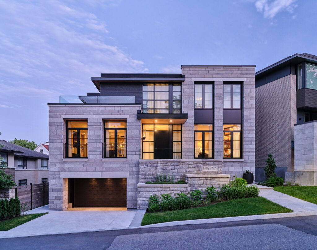 Ottawa custom homes infill contemporary hobin architecture relm builders astro design centre exterior