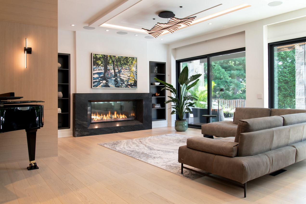 rnd construction andre godin custom home ottawa living room fireplace contemporary