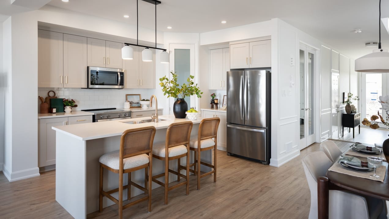 union west model homes Glenview alder townhome kitchen