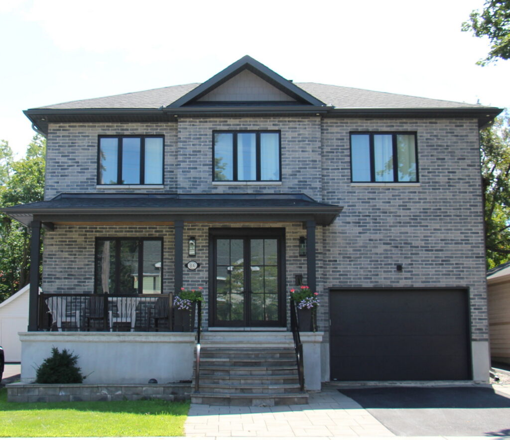 exterior of a two-storey infill home in the Civic Hospital neighbourhood of Ottawa