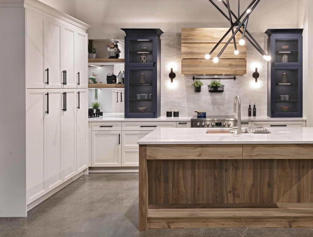 kitchen display at the Laurysen Kitchens showroom