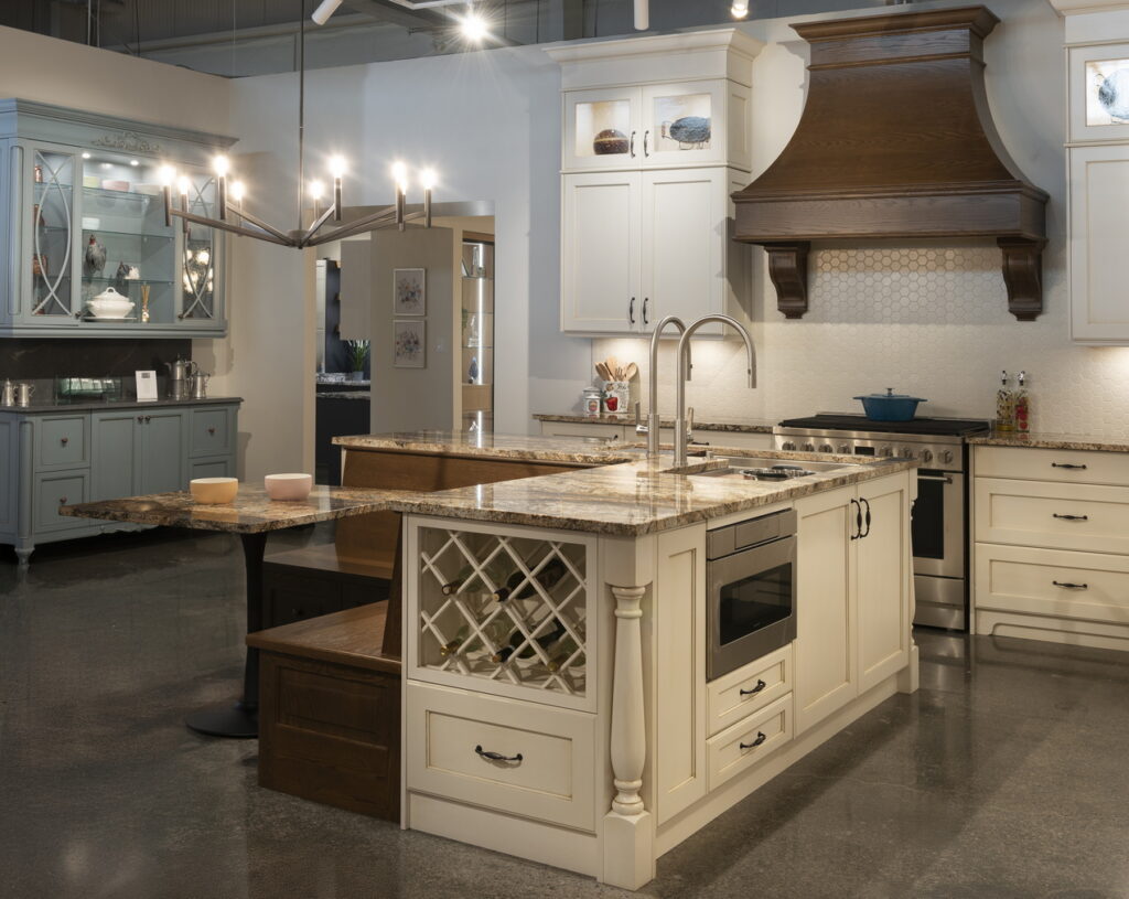 traditional kitchen display at the Laurysen Kitchens showroom