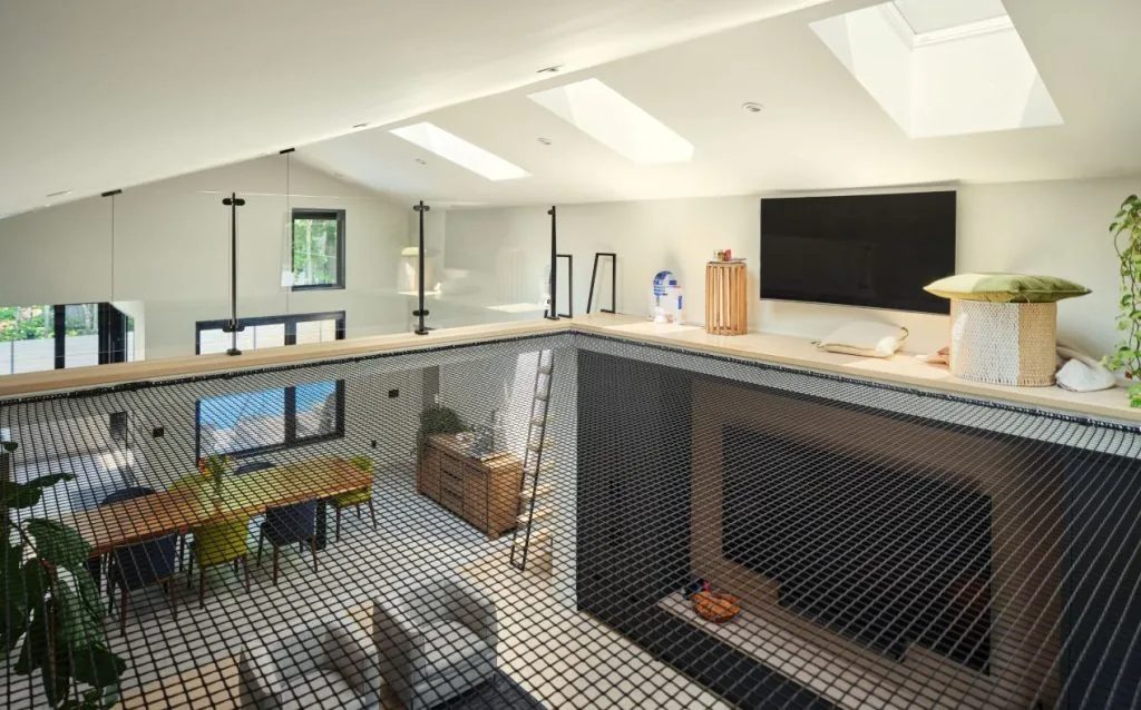 Photo of steel net loft in the winning home by RND for the 2025 All Things Home People's Choice Award.