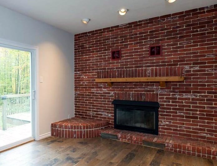 love your home Sue Pitchforth Decor Therapy Plus before brick fireplace