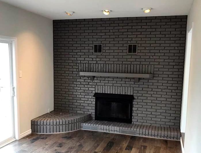 love your home Sue Pitchforth Decor Therapy Plus after fireplace painted brick