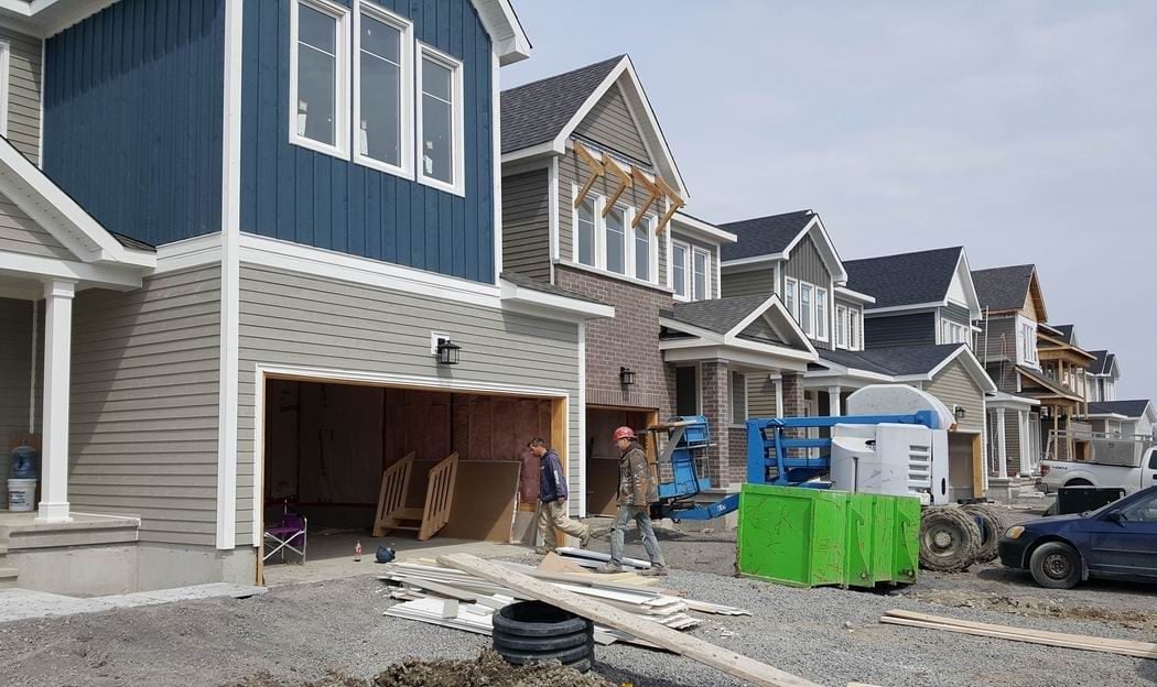 new home sales in March Ottawa home construction