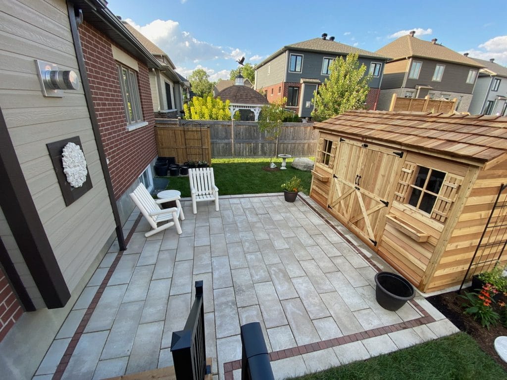 outdoor oasis Aberdeen Development Group backyard patio shed