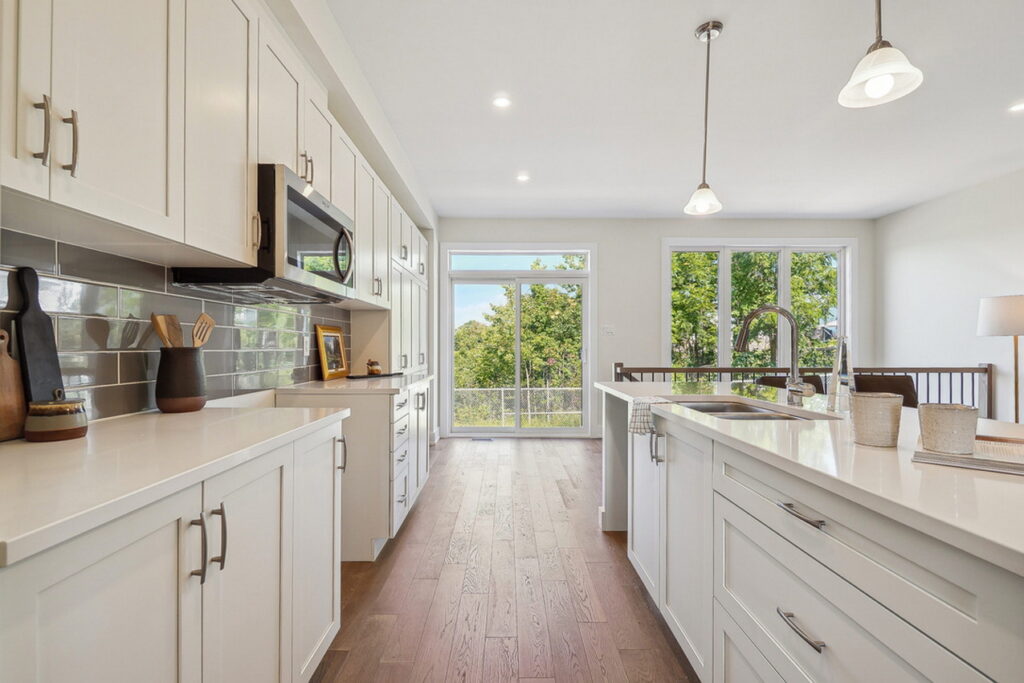 Ottawa new homes white kitchen open concept shaker cabinets Carleton Place Stittsville