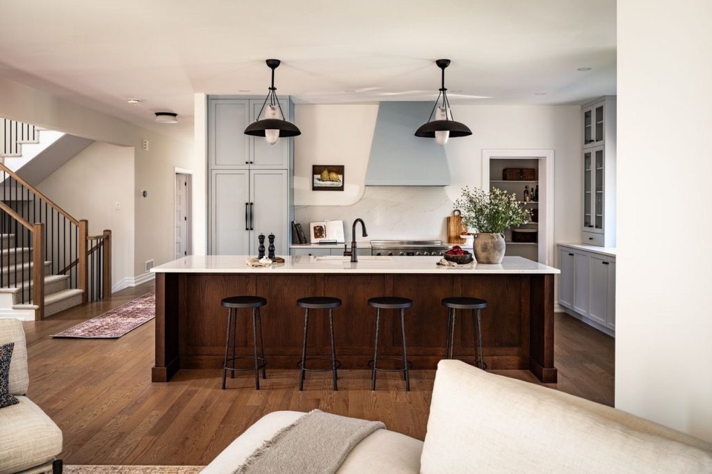 2025 People’s Choice housing design awards eq homes west of main ottawa housing blue kitchen scalloped backsplash open concept