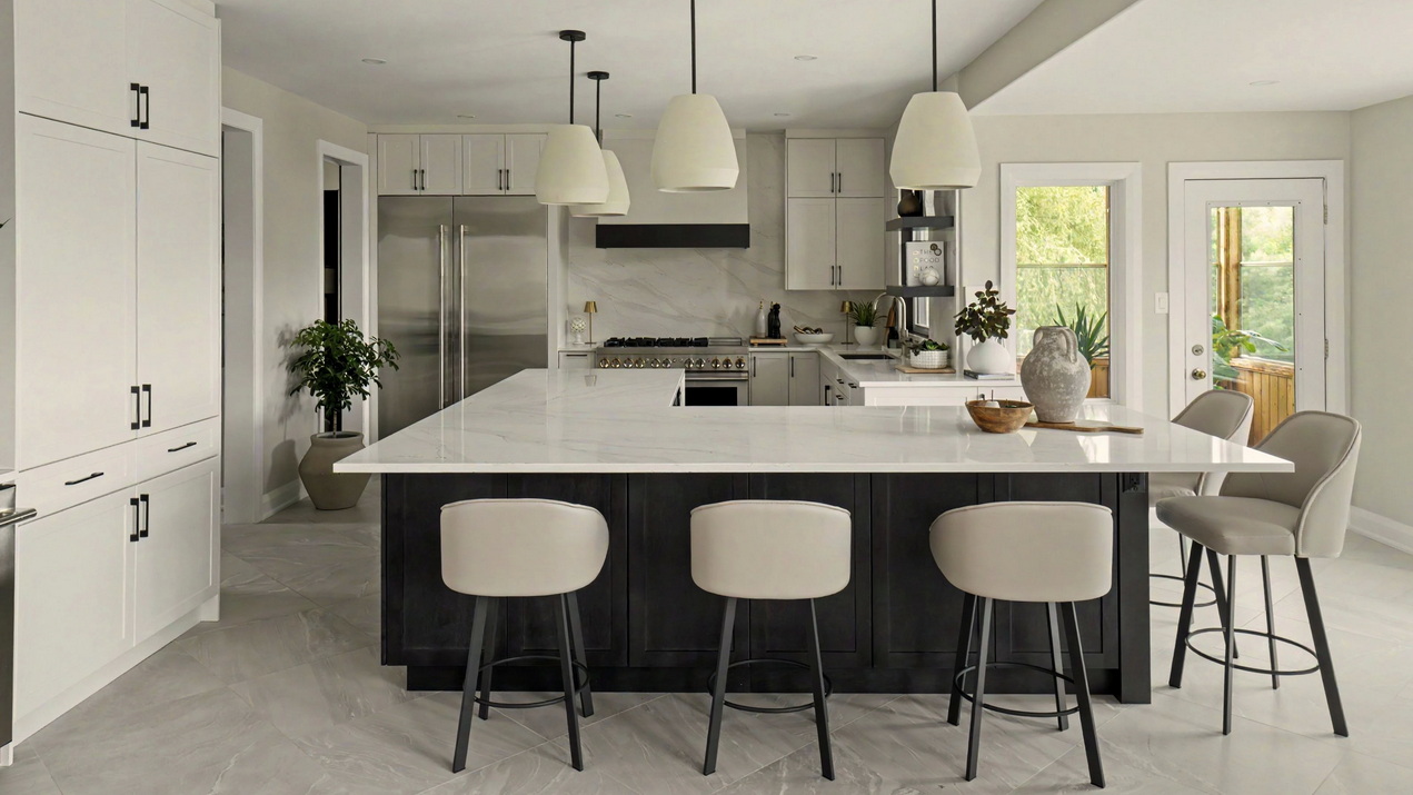 kitchen of a main-floor renovation by Amsted Design-Build