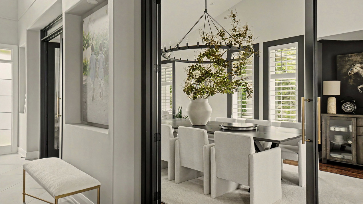 dining room of a main-floor renovation by Amsted Design-Build