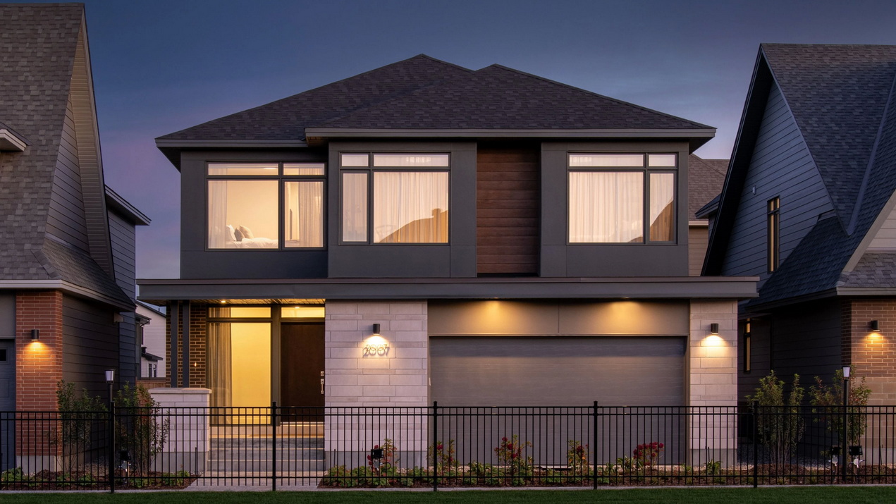 exterior of the contemporary Esmonde single-family home by Uniform Urban Developments