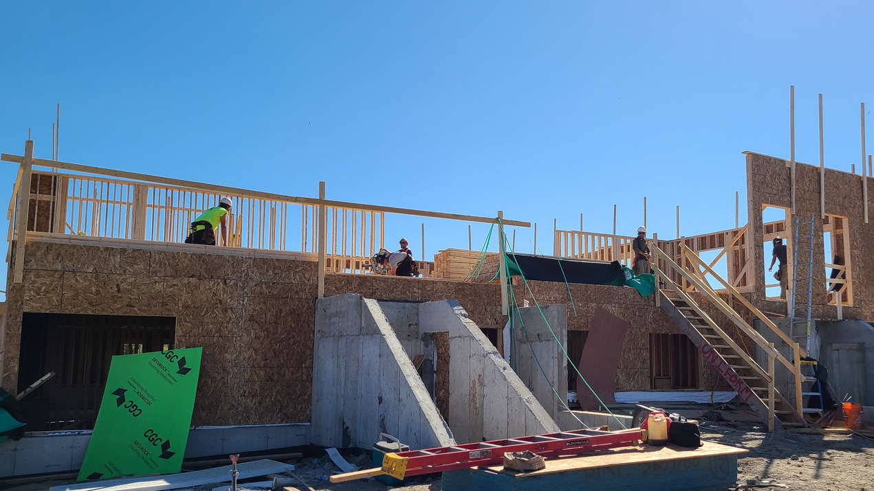 Multi-unit homes under construction in Kanata