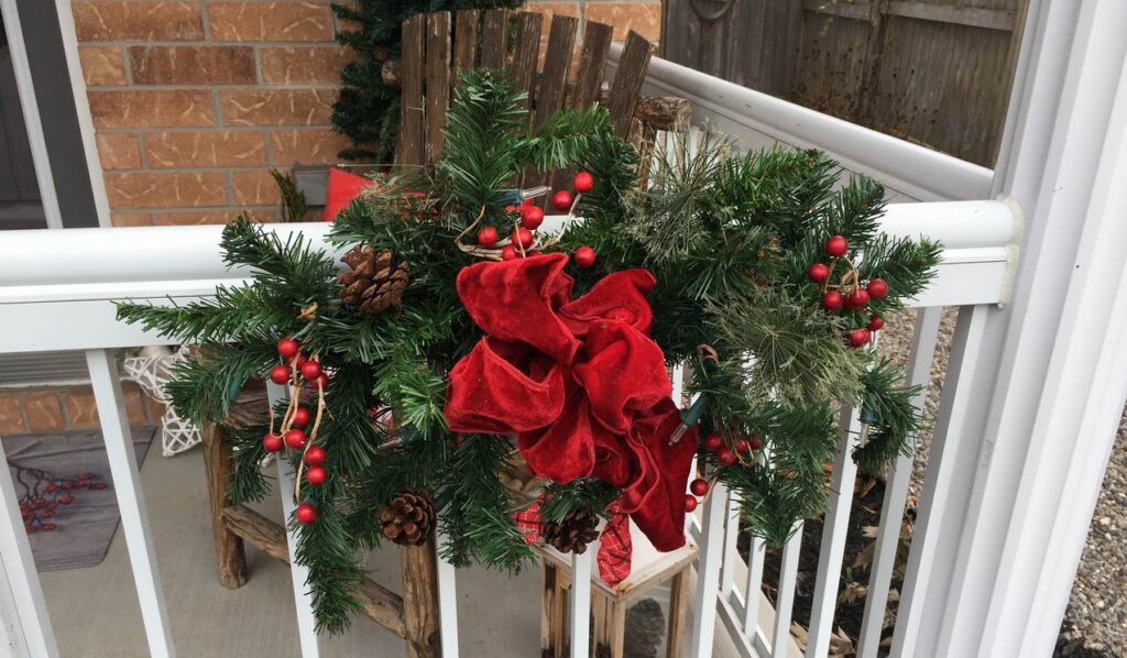 Christmas porch makeover Sue Pitchforth