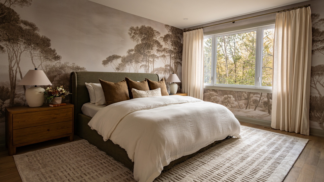 union west model home glenview stittsville ottawa neutrals wallpaper bedroom neutrals
